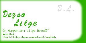 dezso lilge business card